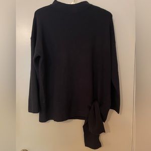 Chicos size 1 or medium black mock turtleneck sweater with tie.